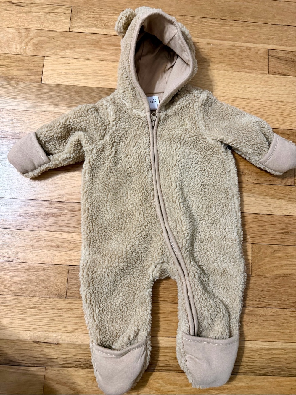 GAP Teddy Sherpa Footed One-Piece - Beige